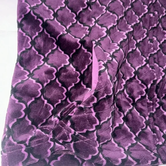 #1281F Women’s Vest CHARTER CLUB size XL purple velour jacket - Picture 6 of 8